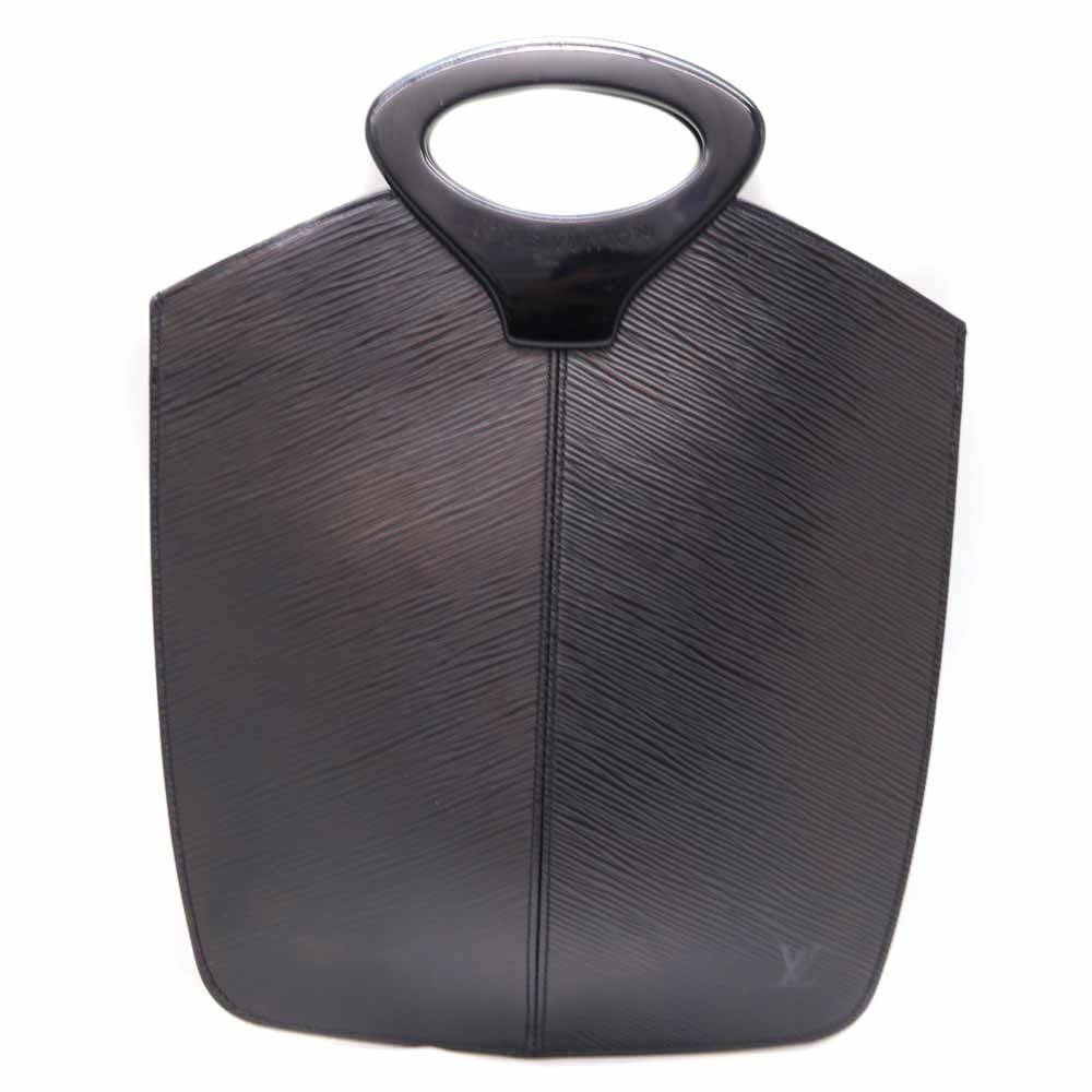 Louis Vuitton Demi Lune Handbag Epi Leather Black